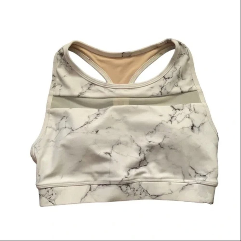⚡️Buffbunny White Marble Nova Sports Bra/Crop top